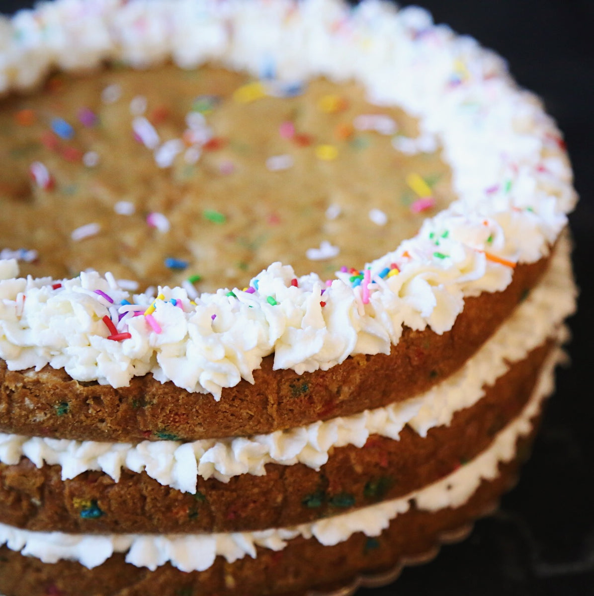 Vegan Triple Layer Cookie Cake -PICK UP ONLY – Foxship Bakery