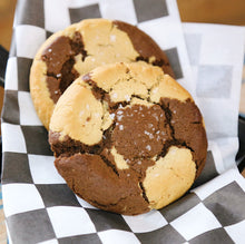 Load image into Gallery viewer, Foxship Bakery Vegan Chocolate Peanut Butter Marble Cookies