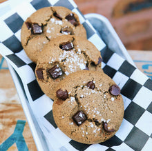 Load image into Gallery viewer, Foxship Bakery Vegan Espresso Chocolate Chunk Cookies