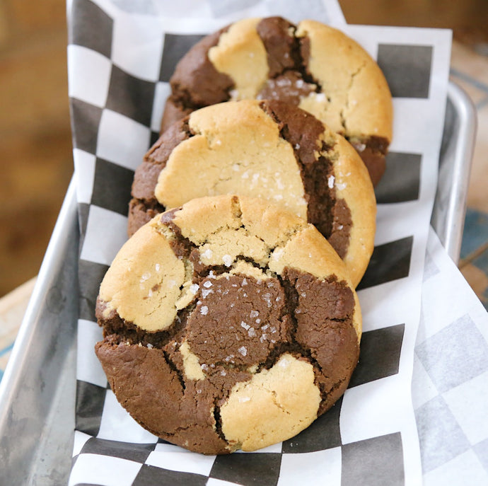 Foxship Bakery Vegan Chocolate Peanut Butter Marble Cookies