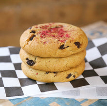 Load image into Gallery viewer, Foxship Bakery Vegan Dark Chocolate Raspberry  Cookies