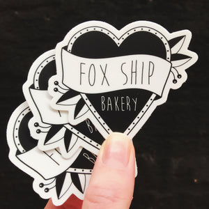 3 Foxship Bakery Stickers