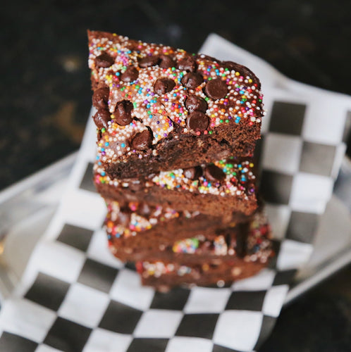 vegan sprinkle brownies