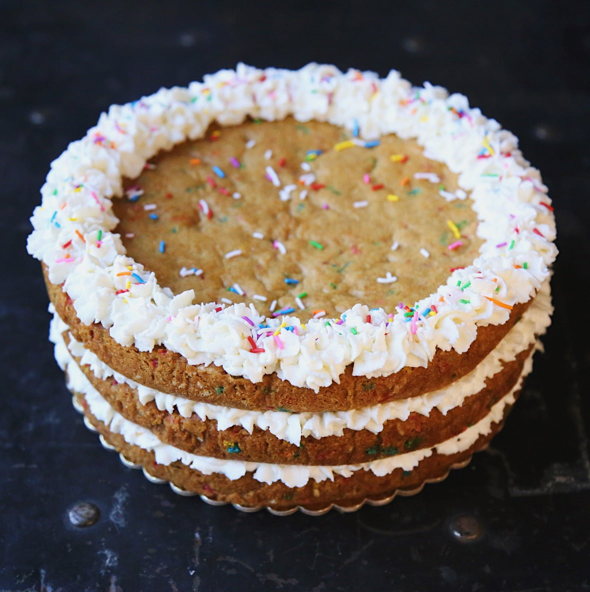 Vegan Triple Layer Cookie Cake -PICK UP ONLY – Foxship Bakery