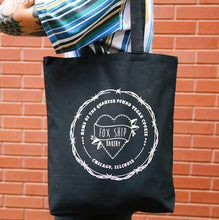 Load image into Gallery viewer, Foxship Bakery Logo Cotton Tote Bag