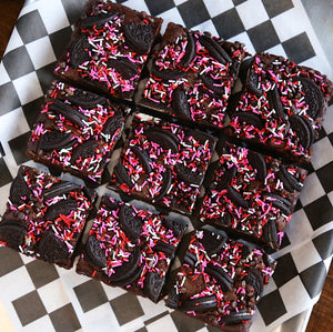 Vegan Valentine's Day Oreo Brownies